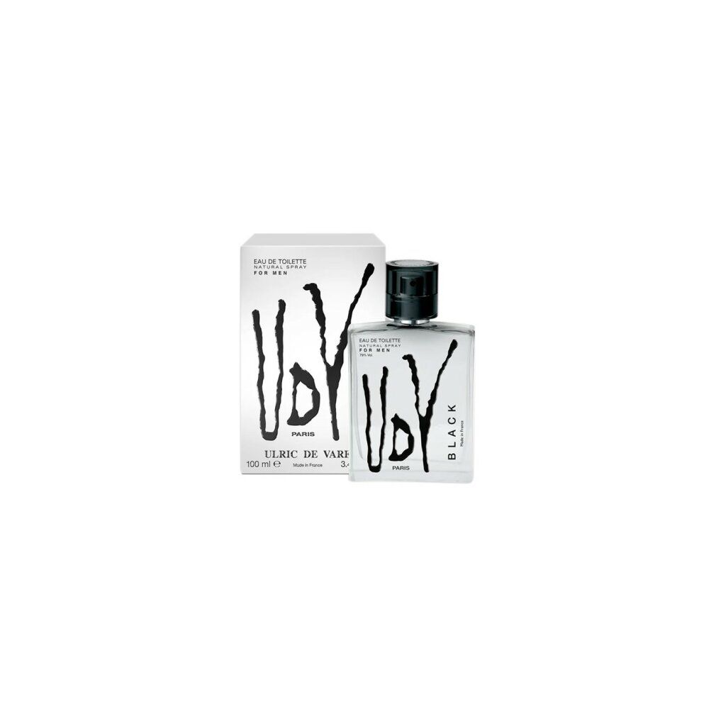 Ulric De Varens Black Eau de Toilette pour Homme, flacon et emballage 100ml.