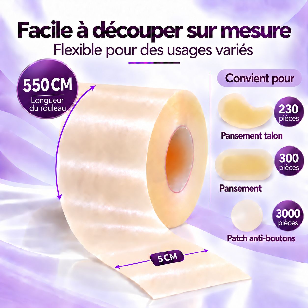 Facile à découper sur mesure. Flexible pour des usages variés.