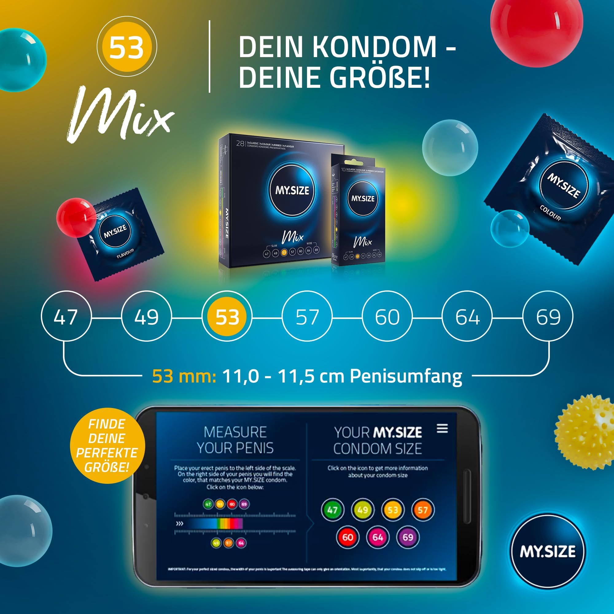 MY.SIZE Mix Condooms Maat 3 53mm