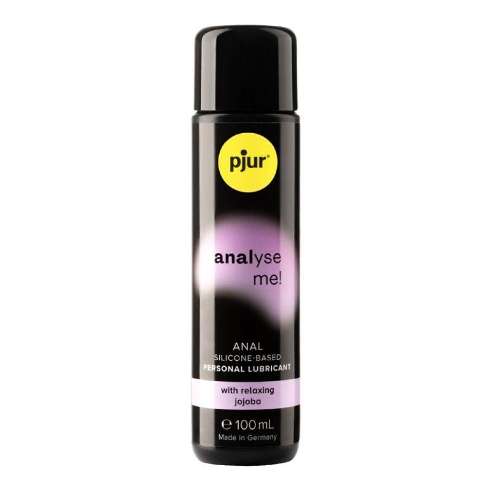 Zwarte fles pjur® Analyse Me! glijmiddel, 100ml, met jojoba.