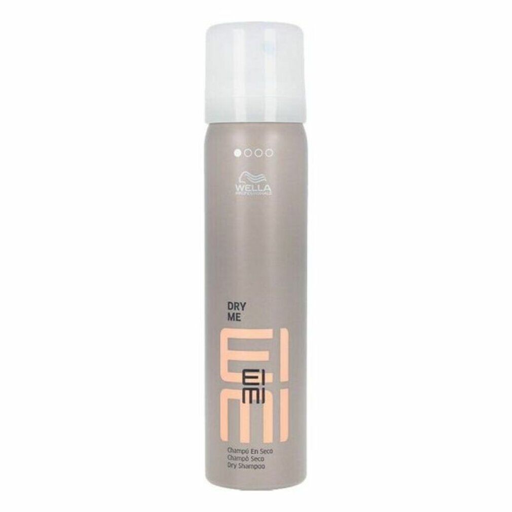 Spray Wella Eimi Dry Me shampooing sec en boîte brune avec capuchon blanc.