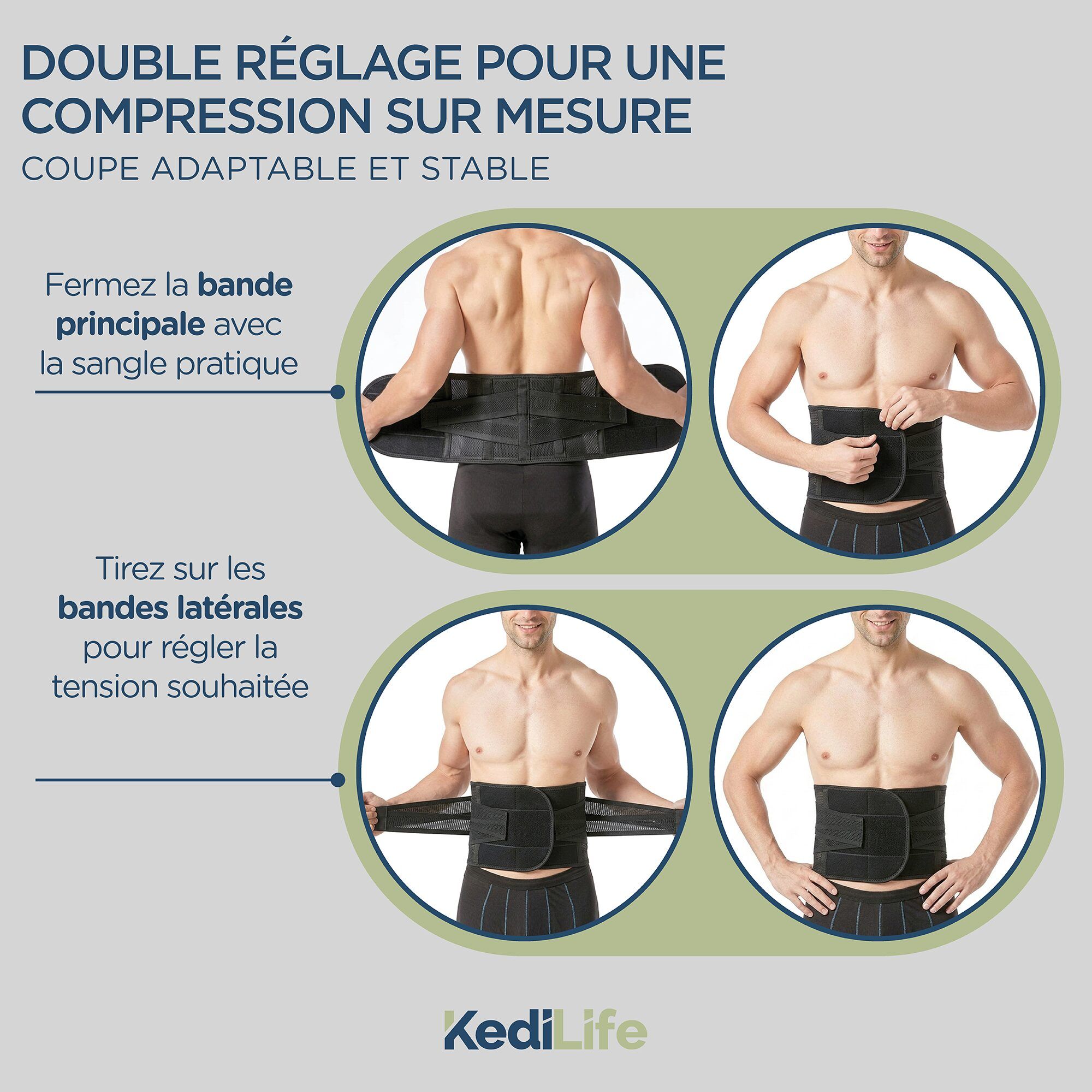 KediLife Ceinture de Soutien Lombaire