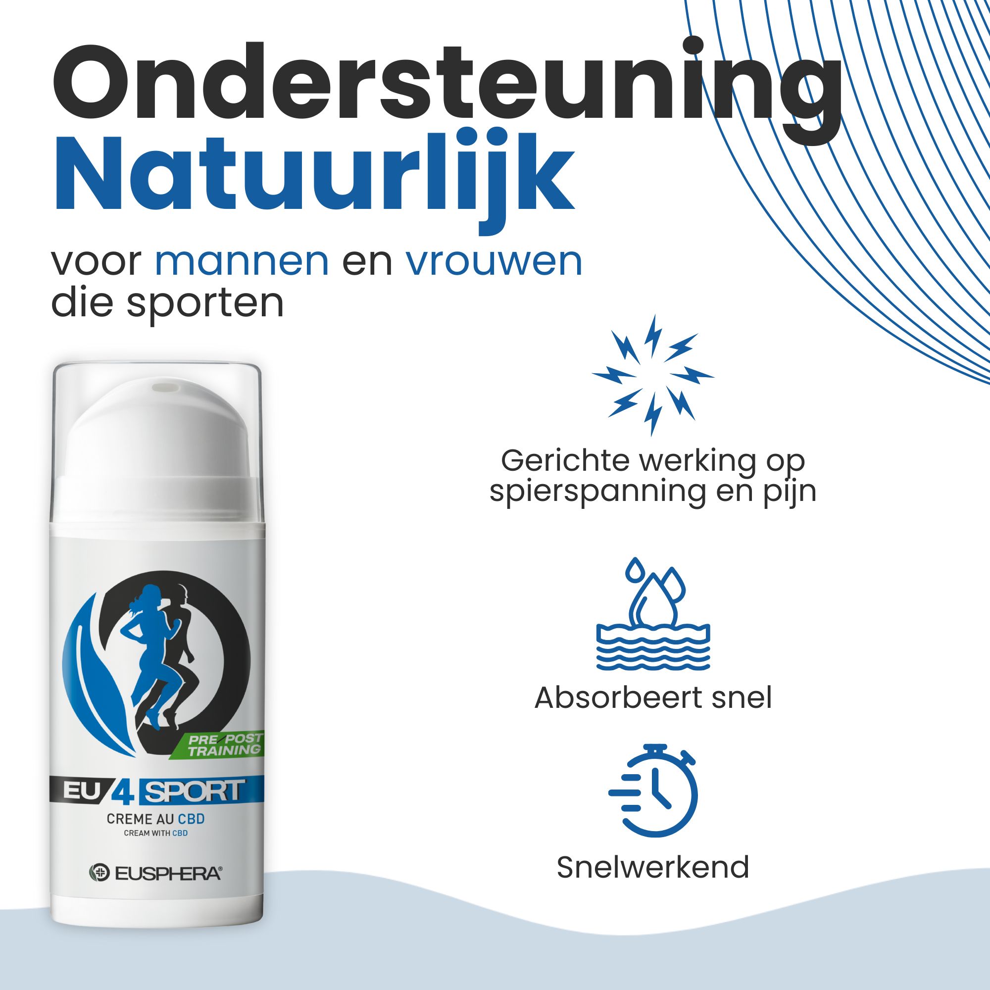 CBD-crème voor spierherstel | EU4SPORT - Eusphera