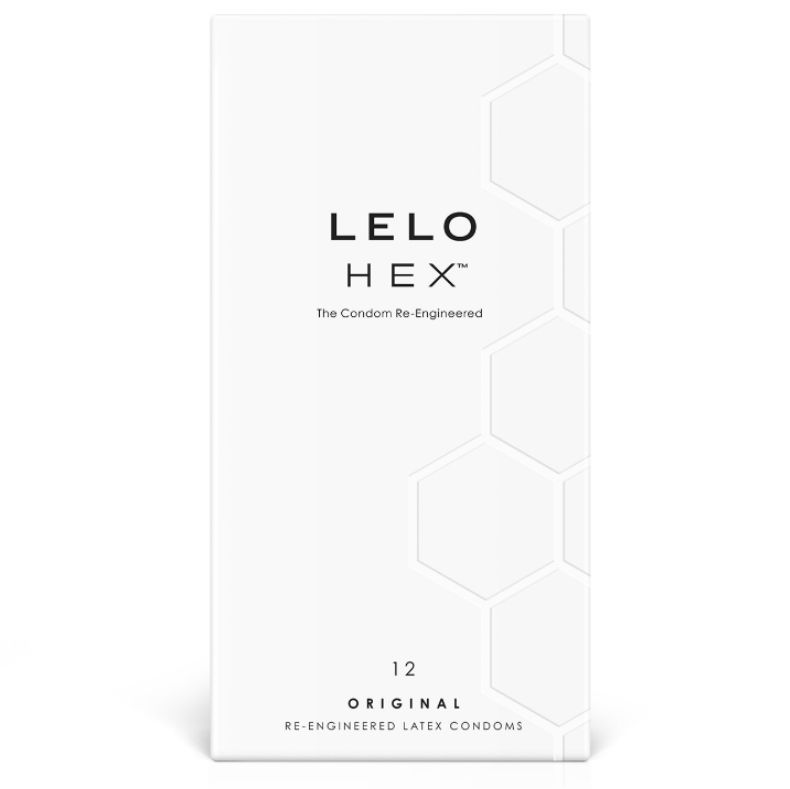 Préservatif individuel dans un emballage blanc. Logo LELO HEX. Préservatifs.