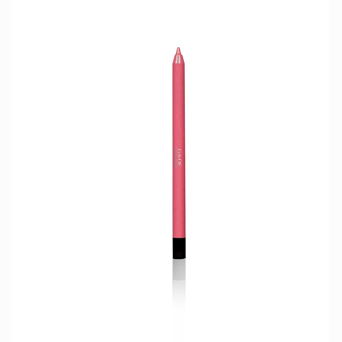 Roze lipliner potlood. Zwarte punt. Opschrift: GA-DE.