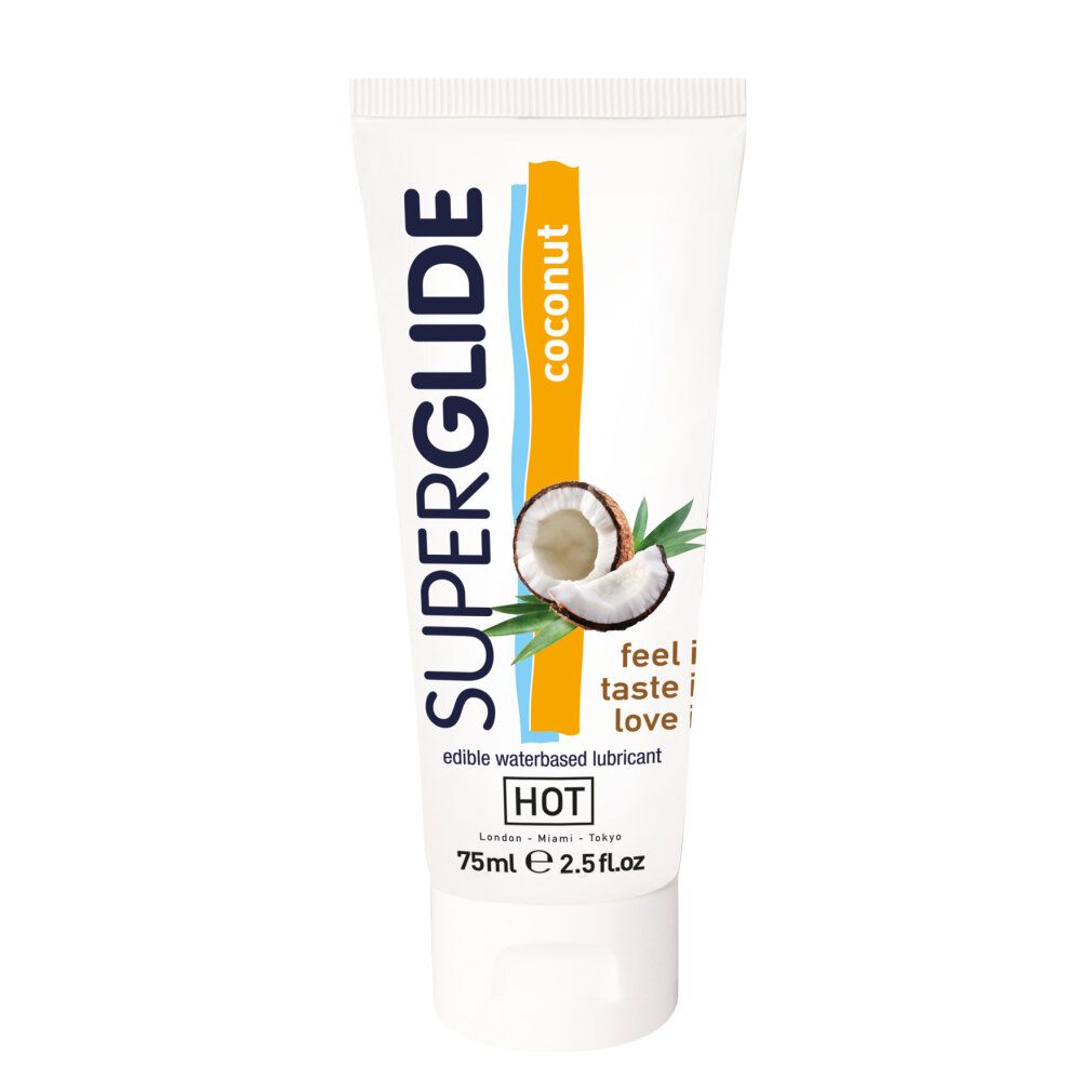 HOT Superglide Coco, lubrifiant comestible à base d'eau, 75ml.