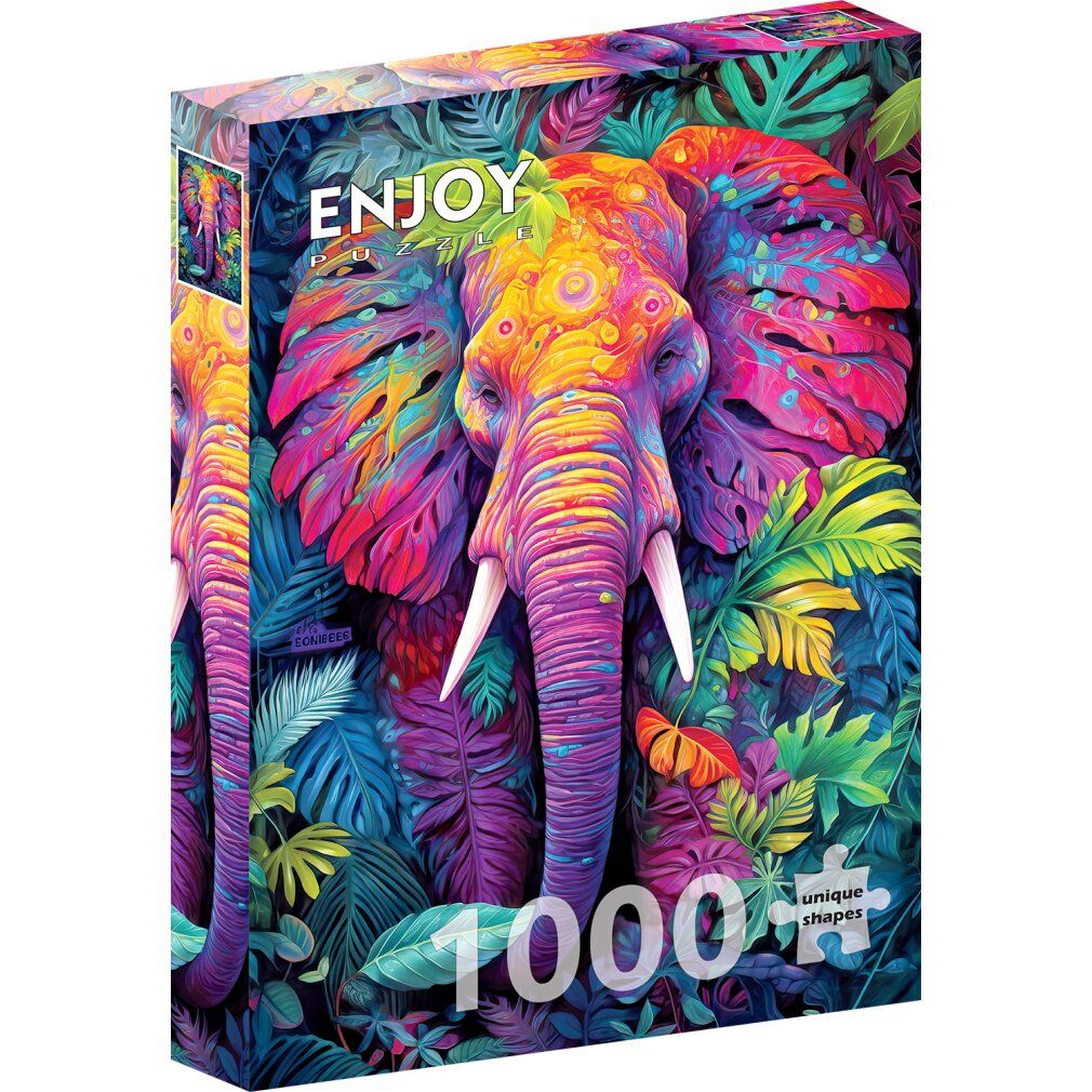 enjoy Puzzle Éléphant masqué 1000 pièces