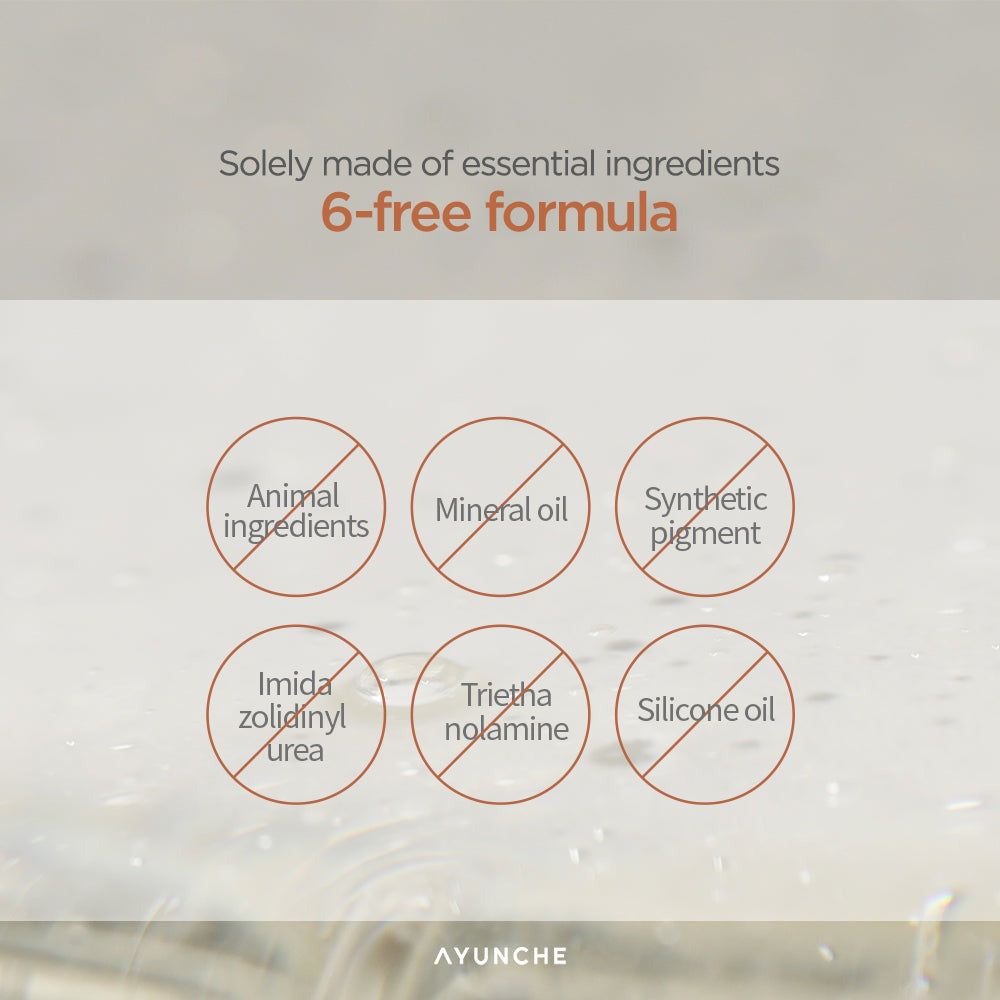 AYUNCHE Enrich Bonding Shampoo: 6-vrije formule zonder dierlijke ingrediënten, minerale olie, pigmenten.