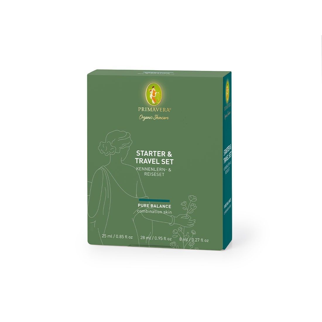 Coffret de soins de la peau bio Primavera pour débutants et voyageurs Pure Balance