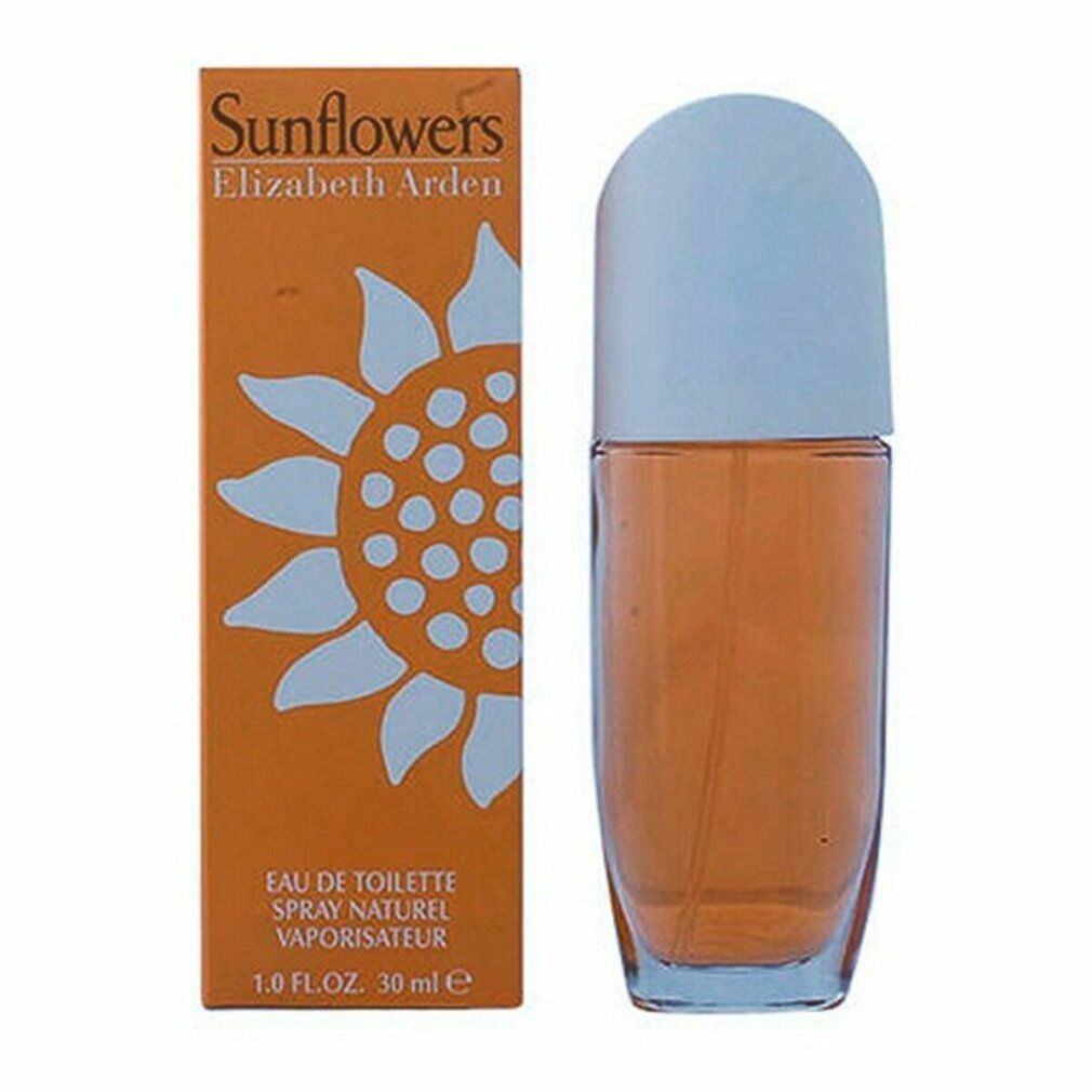 Flacon et boîte Sunflowers Elizabeth Arden. Eau de Toilette. 1.0 FL.OZ. 30 ml.
