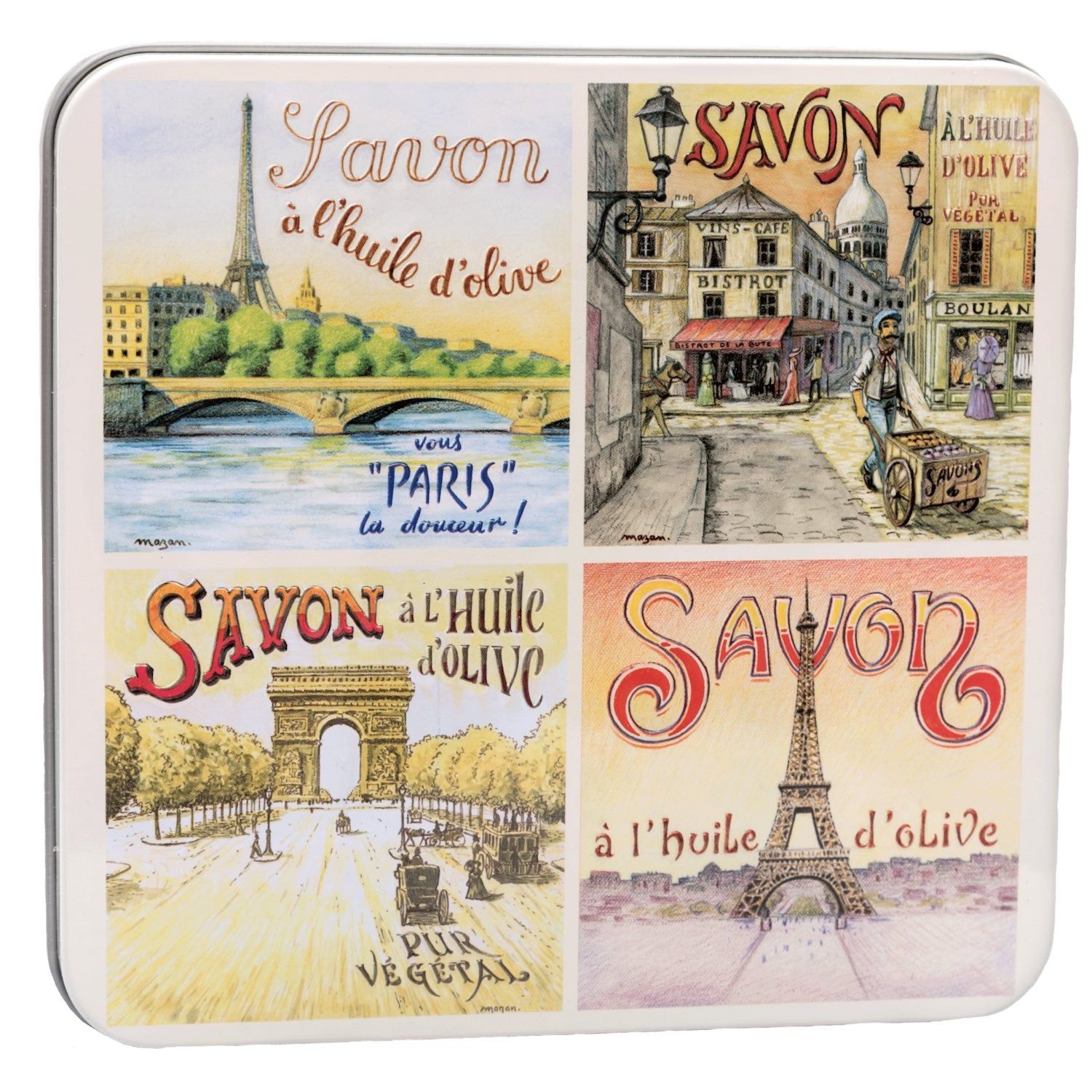 La Savonnerie de Nyons - Metalen doosje met zeep "Vue de Paris"
