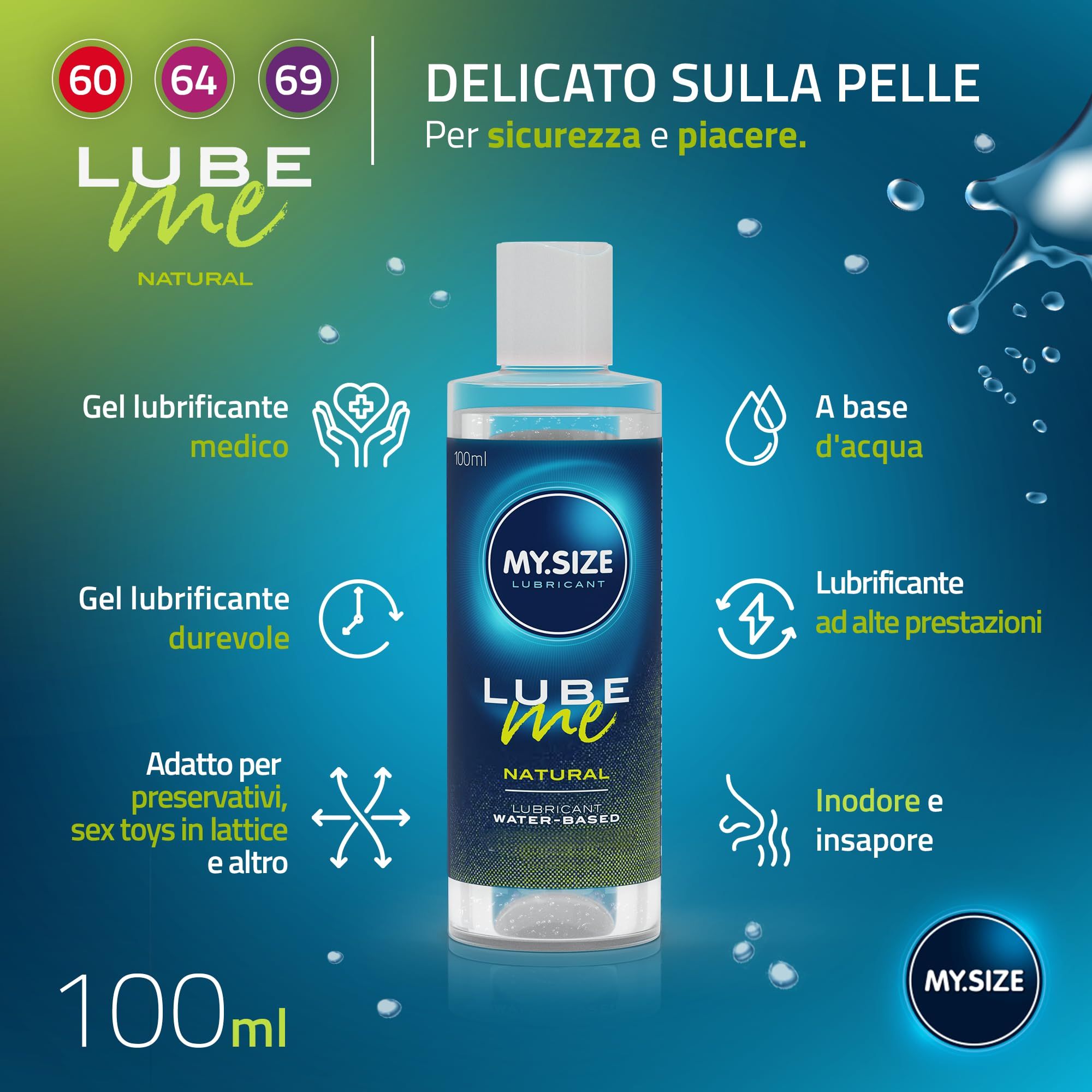 MY.SIZE Préservatifs + LUBE ME Natural Set