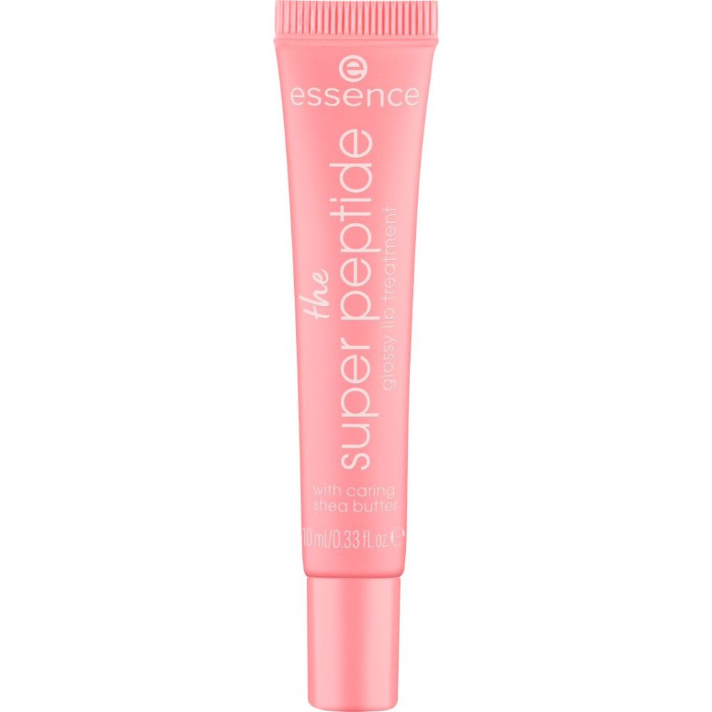 Tube rose avec "essence" et "the super peptide glossy lip treatment". Beurre de karité. 10 ml.