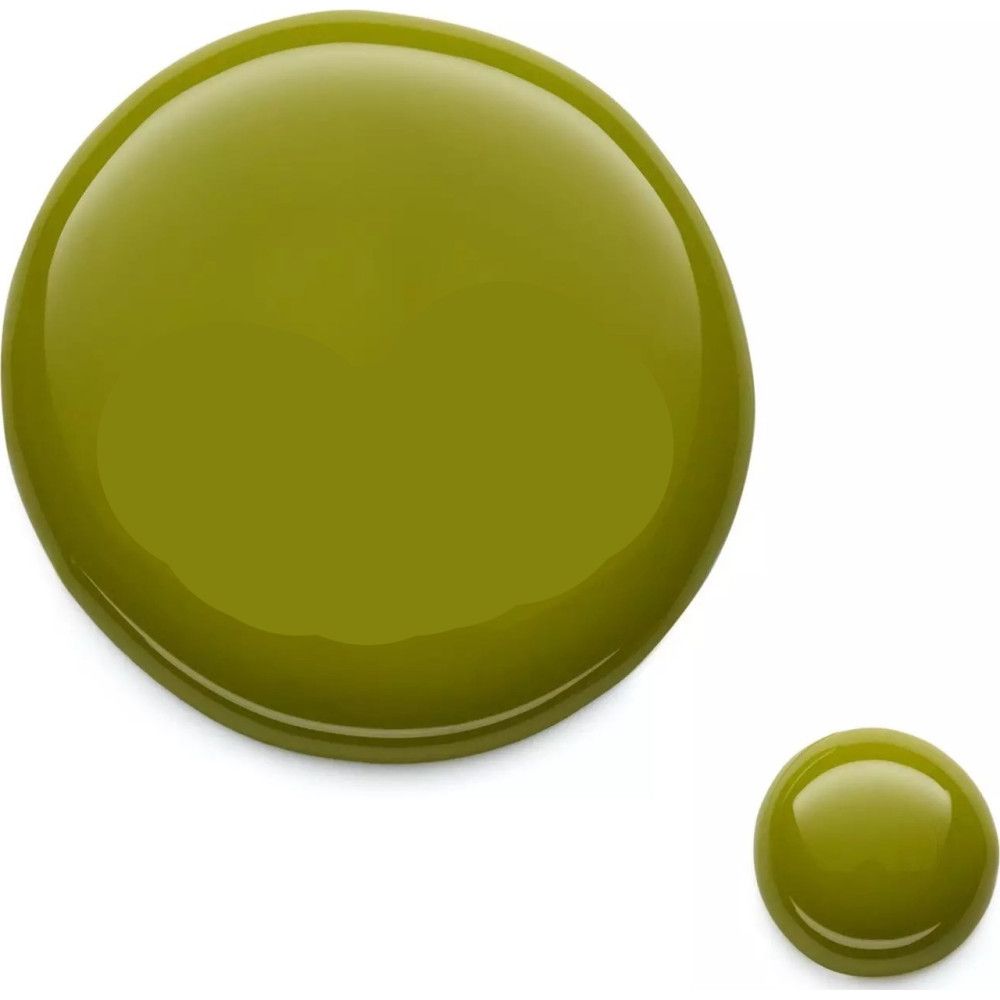 Goutte de vernis à ongles vert. Petite goutte à côté.