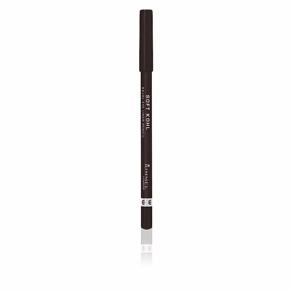 Crayon khôl marron foncé avec capuchon. Inscription: Soft Khol Kajal Eye Liner Pencil. Marque: Rimmel.