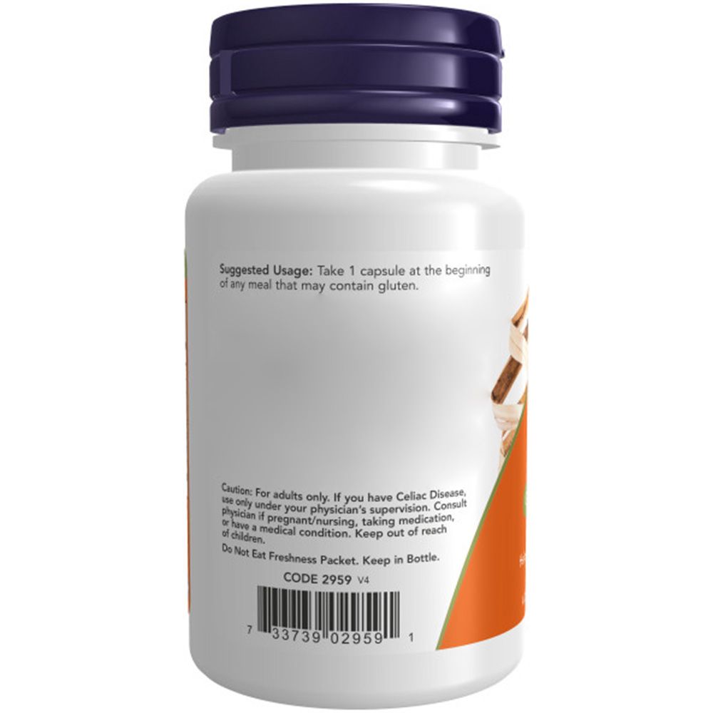 Bouteille blanche de capsules avec un bouchon bleu et une étiquette indiquant les instructions d'utilisation et un code-barres.