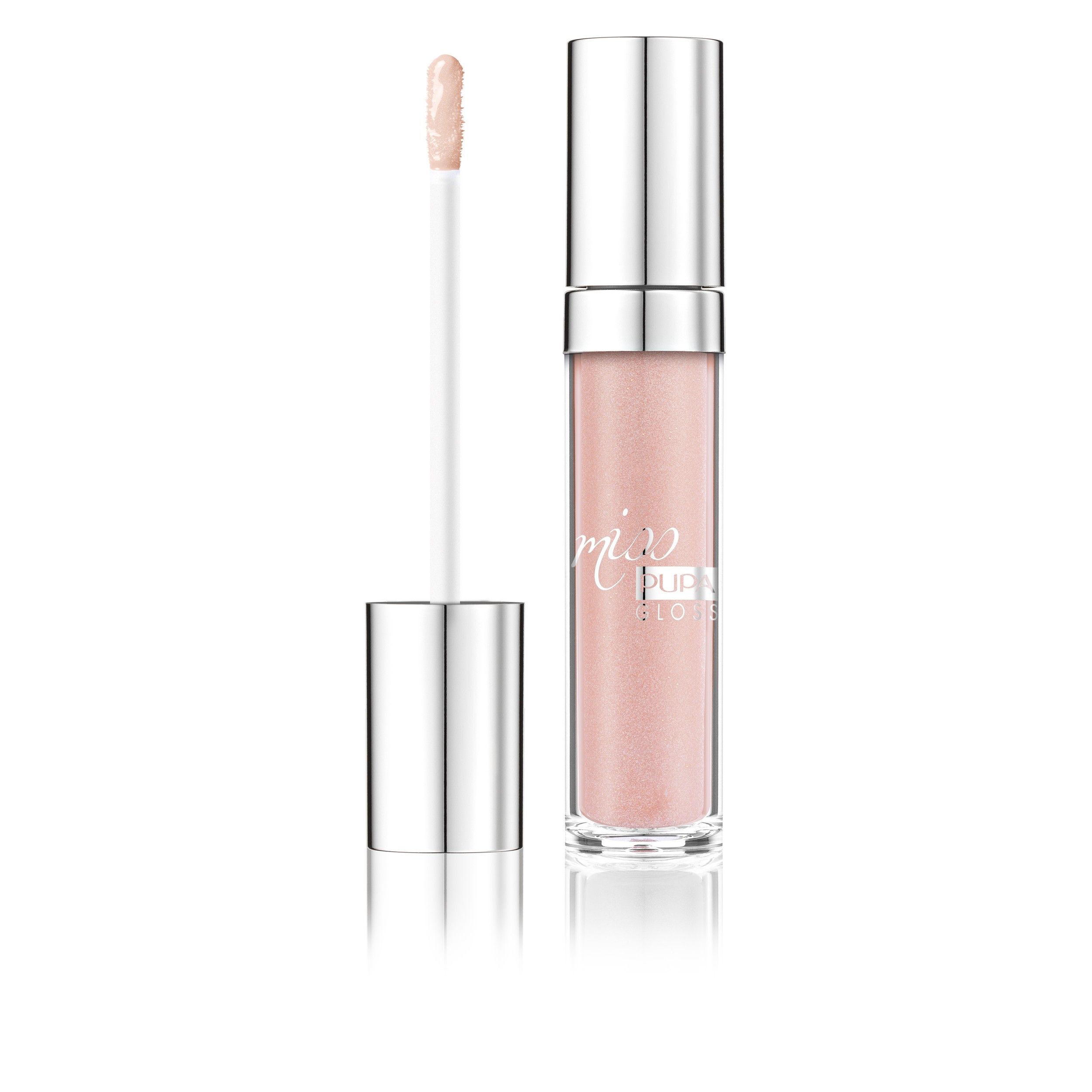 Pupa Miss Pupa Gloss, rouge à lèvres teinte rosée avec applicateur.