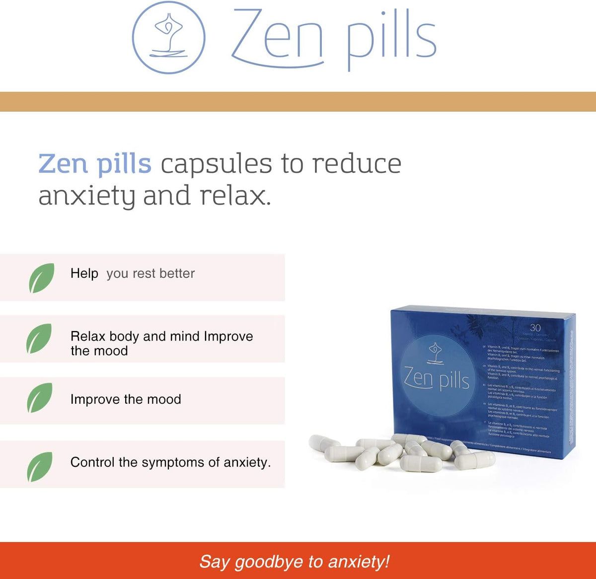 500Cosmetics Zen Pills tegen stress en angst