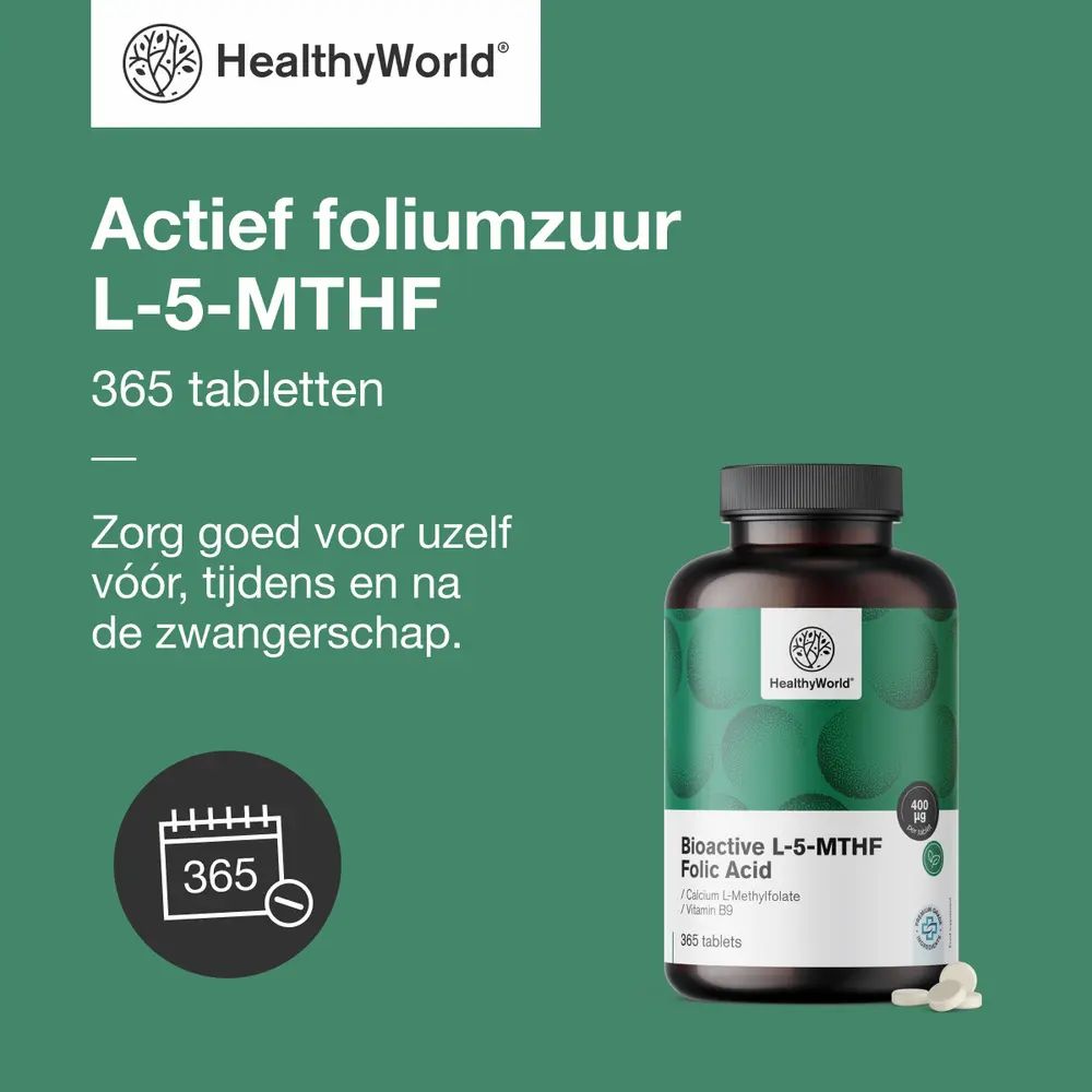 Drie potten Actief foliumzuur L-5-MTHF, voor zwangere vrouwen en vrouwen die zwangerschap plannen.