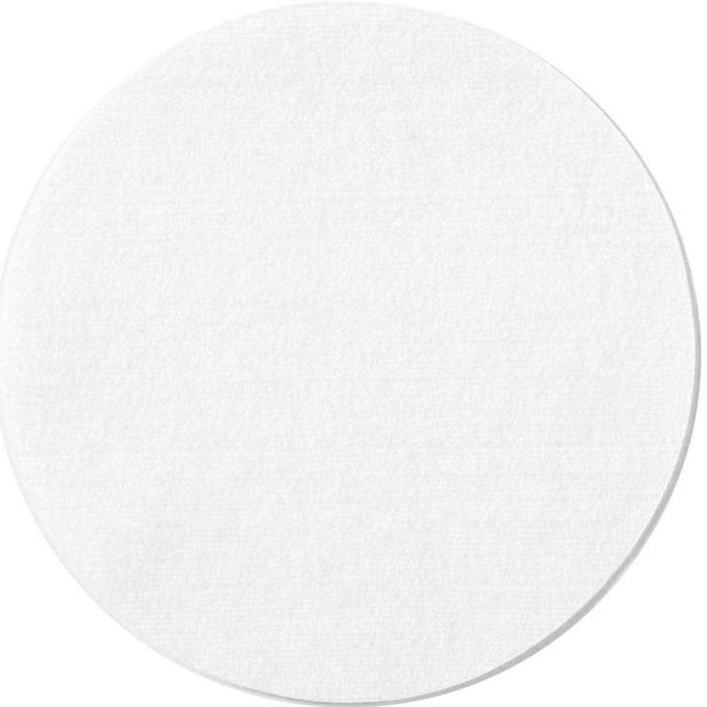 Ronde, witte pad. Glad oppervlak. Geen andere kenmerken zichtbaar.