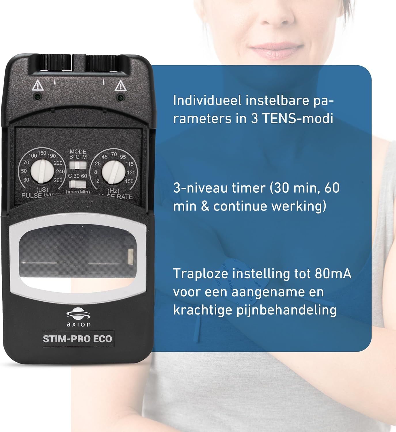 axion® STIM-PRO ECO TENS-apparaat voor pijntherapie