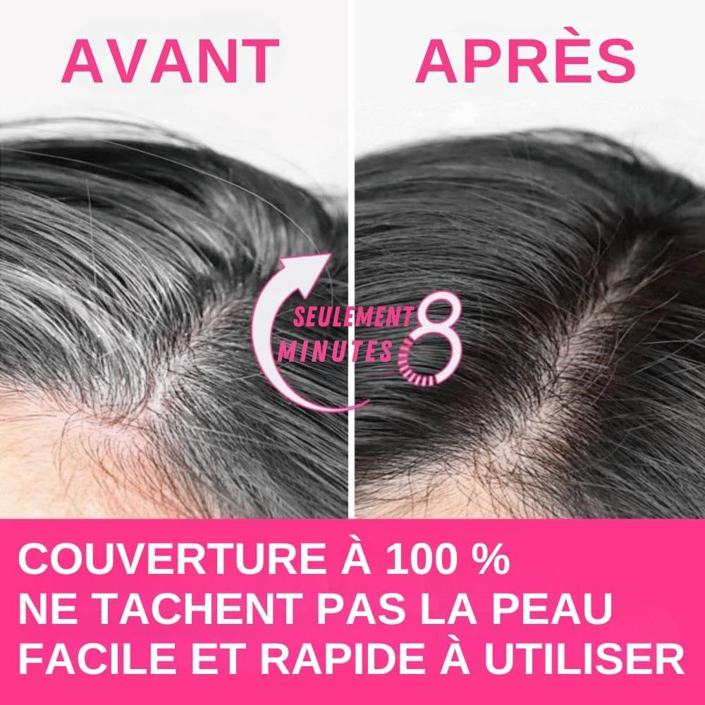 KARSEELL Shampooing Colorant Noir – Couverture rapide des Cheveux Blancs