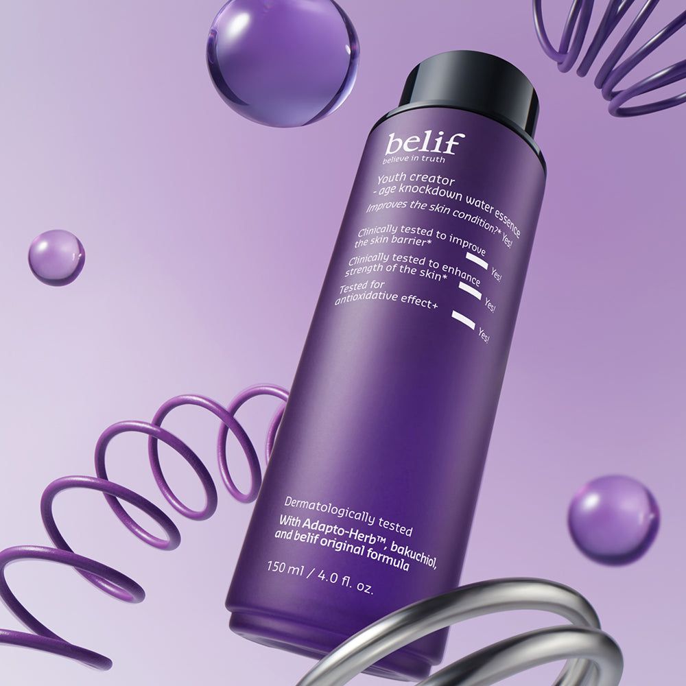 belif Age Knockdown Water Essence – essence légère au bakuchiol et à l’ATP pour plus de fermeté