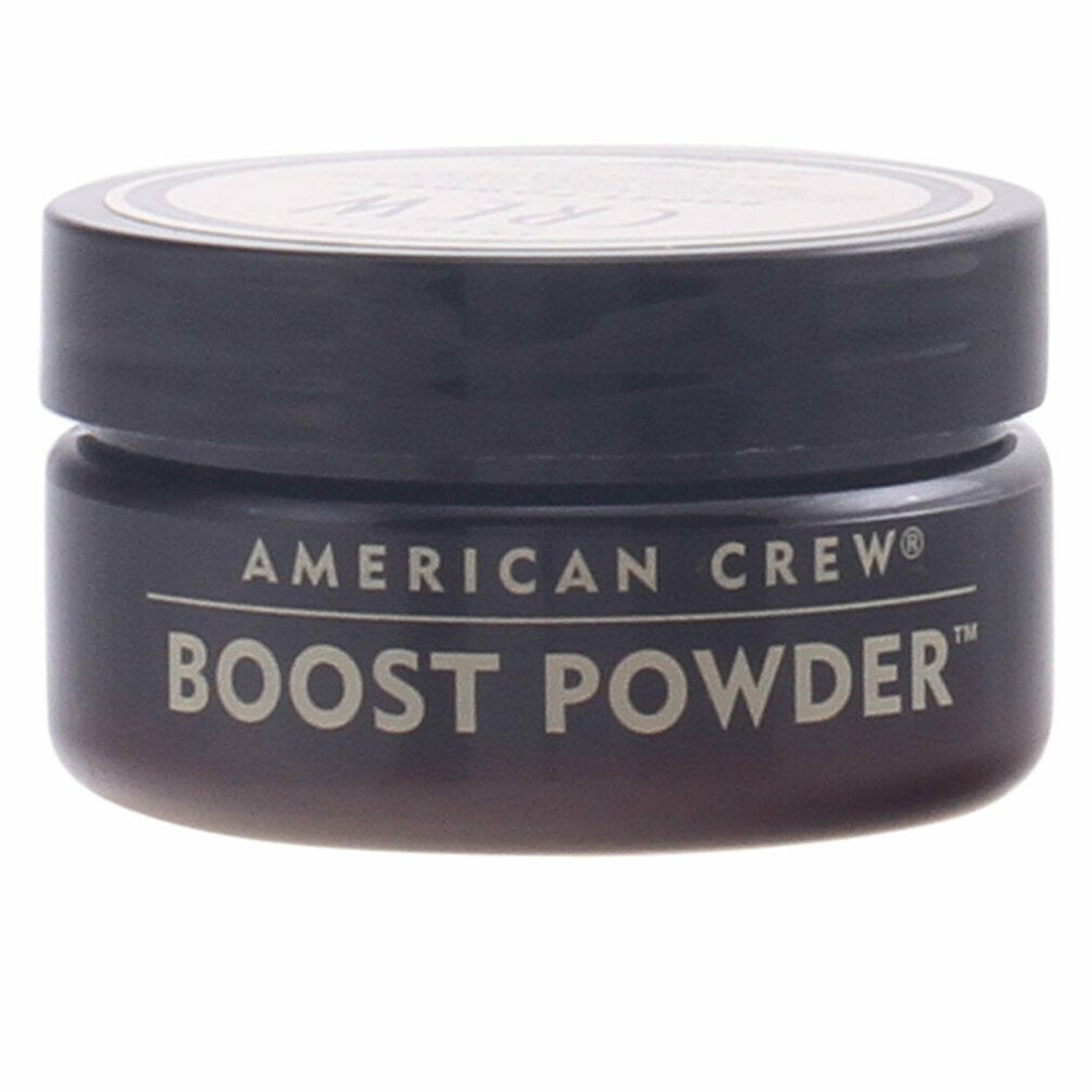 American Crew Boost Powder in een donkere pot met witte belettering.