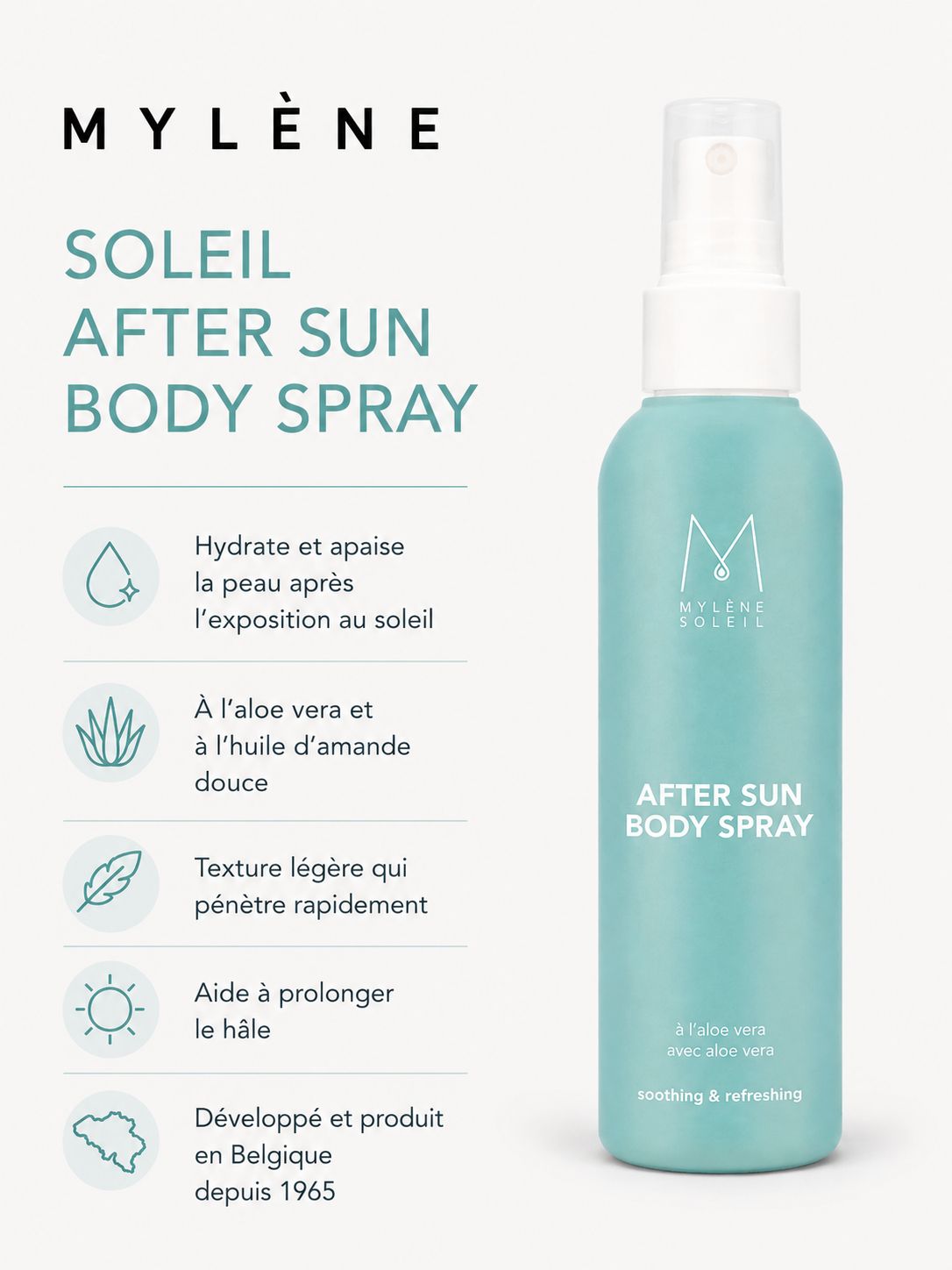 Mylène Soleil After Sun Body Spray | Spray après soleil hydratant