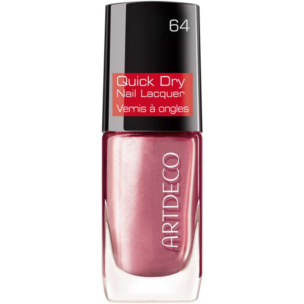 Artdeco Quick Dry Nail Lacquer, flacon de vernis à ongles rose, numéro 64.