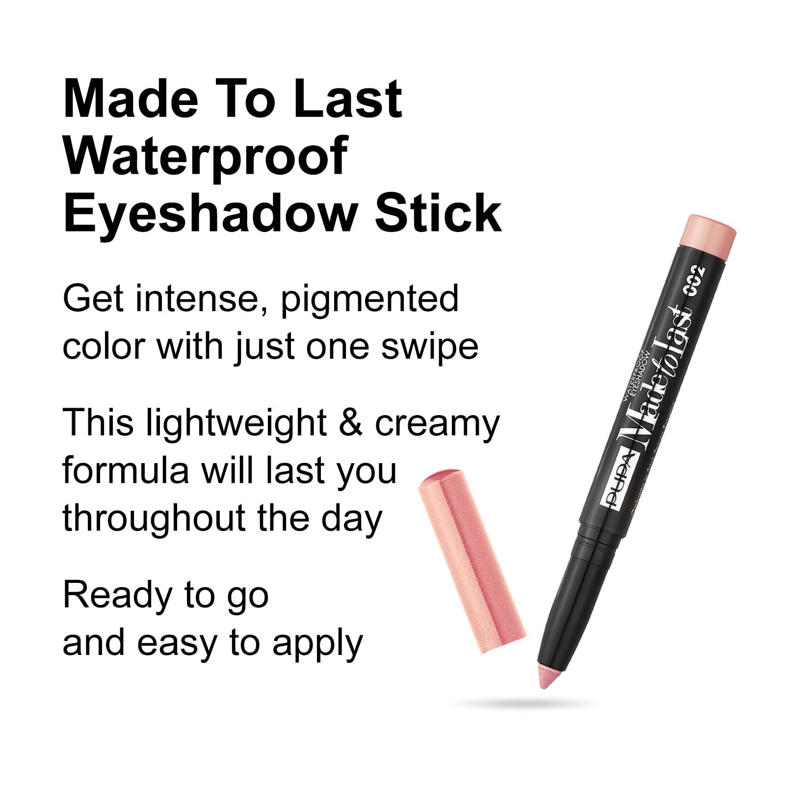 Pupa Milano Made To Last Ombre à Paupières Waterproof Stick 002 Rose doux