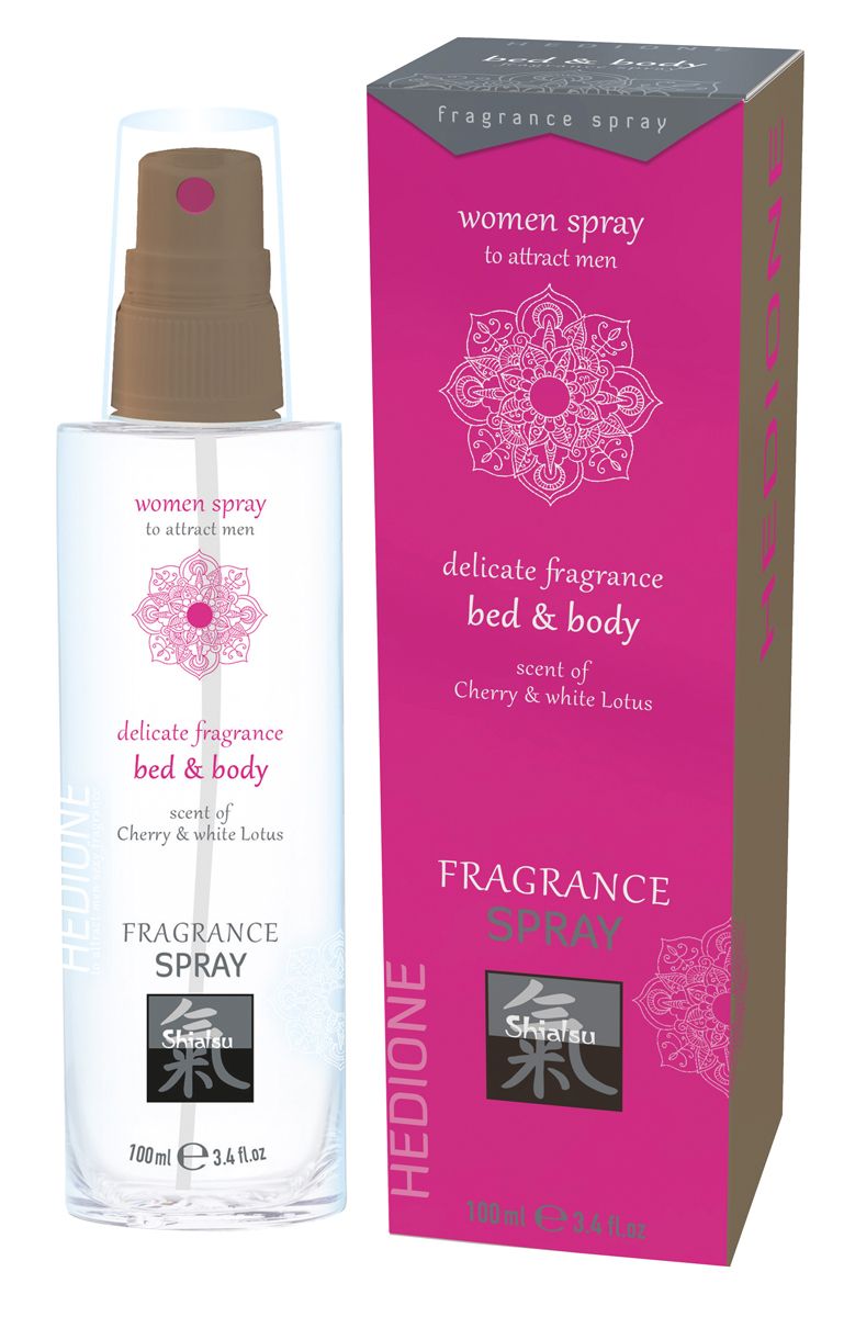 Spray parfumé pour femmes 'Bed & Body' HEDIONE dans un flacon transparent avec pulvérisateur, 100ml.