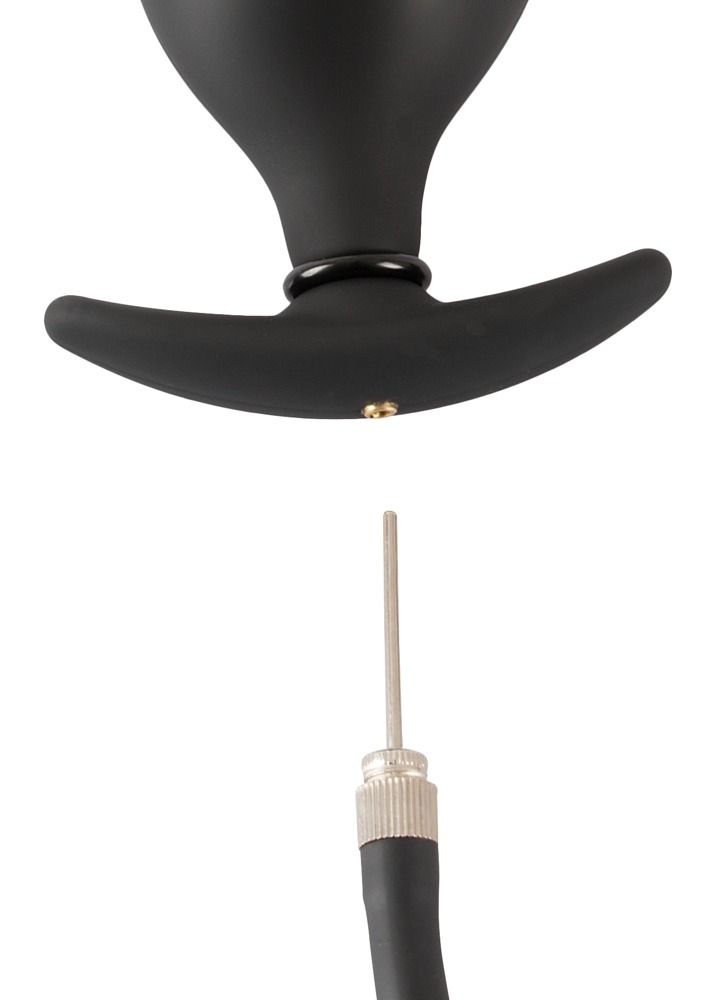 Verpakking van een opblaasbare plug met productinformatie en merklogo.