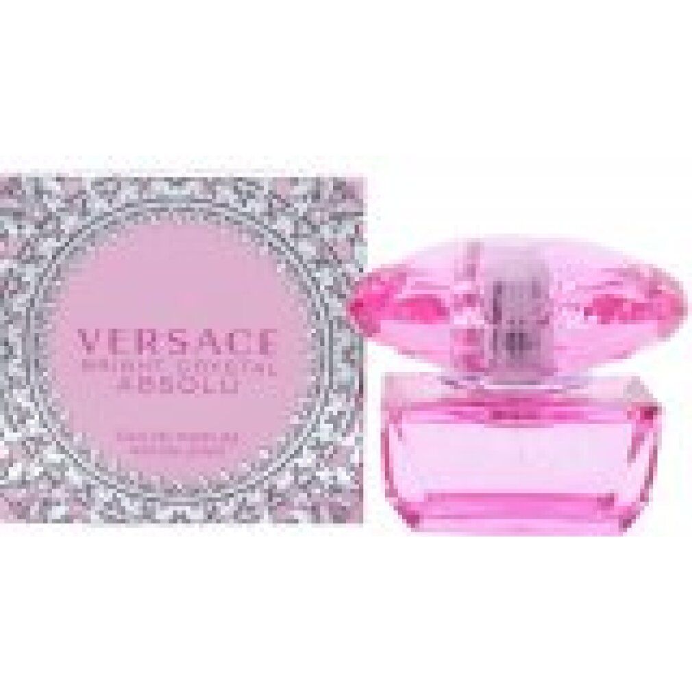 Flacon et emballage roses. Inscription: VERSACE BRIGHT CRYSTAL ABSOLU.