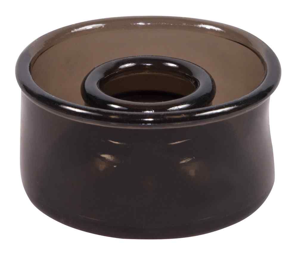 Manchon de remplacement gris foncé. Forme cylindrique avec ouverture centrale. Matériau transparent.