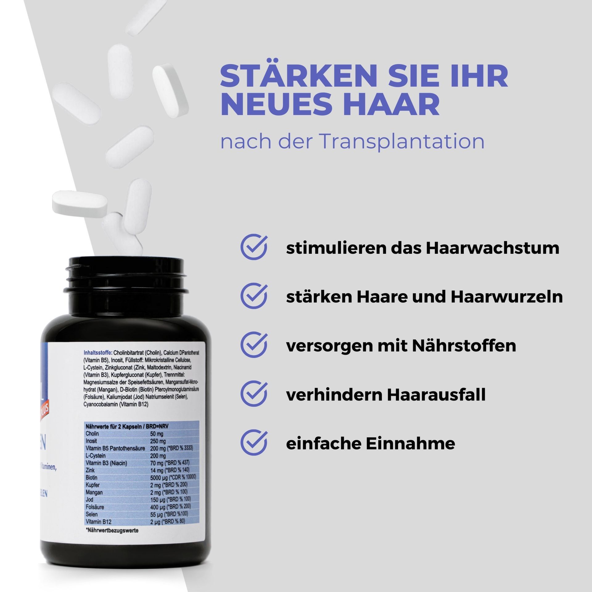 Evocapil Plus Vitamines contre la Chute des Cheveux (Alopécie)