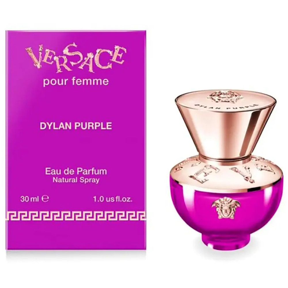 Versace Pour Femme Dylan Purple Eau de Parfum Spray. Paarse fles en verpakking. 30 ml.