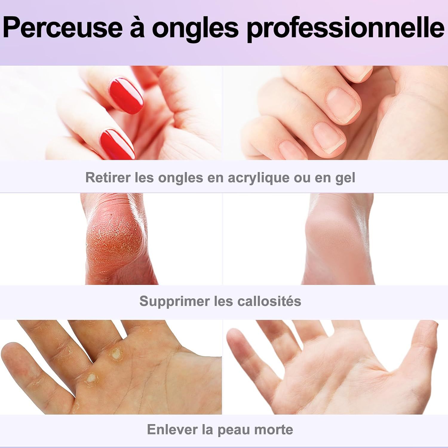 Perceuse à ongles professionnelle pour manucure et pédicure.