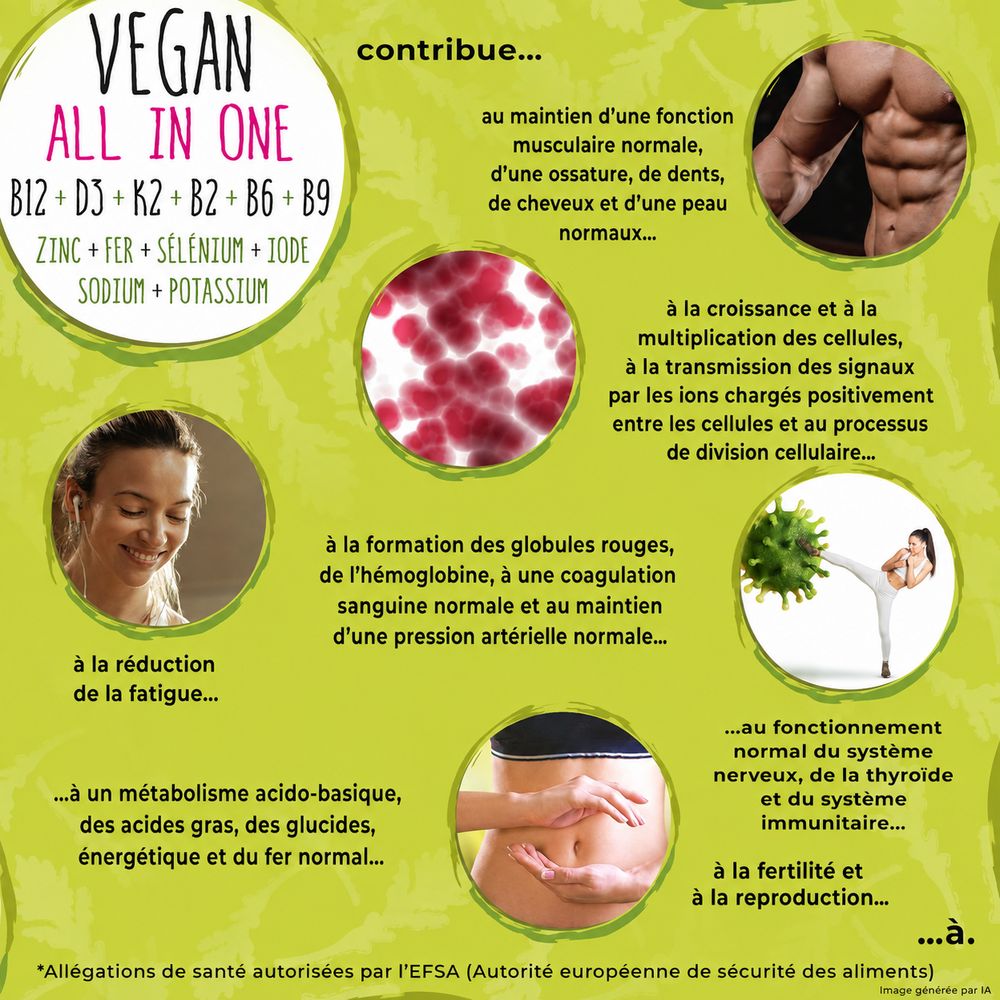 Gros plan sur des baies et le label V sur l'emballage.