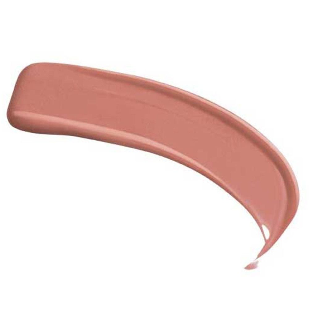 Échantillon de rouge à lèvres rose clair. Démonstration de texture. Fond blanc.