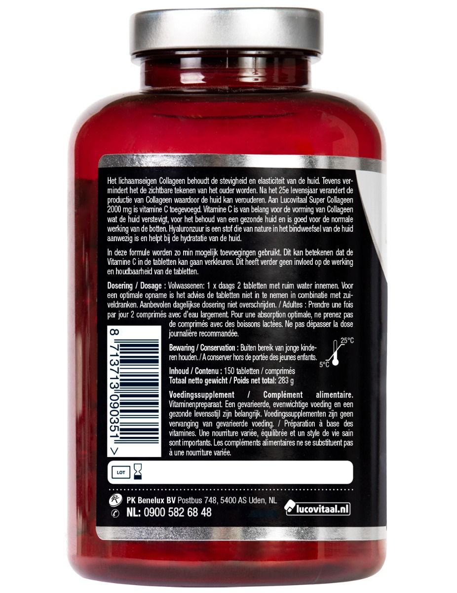 Dos d'une bouteille brune. Texte sur les ingrédients et l'utilisation du produit.