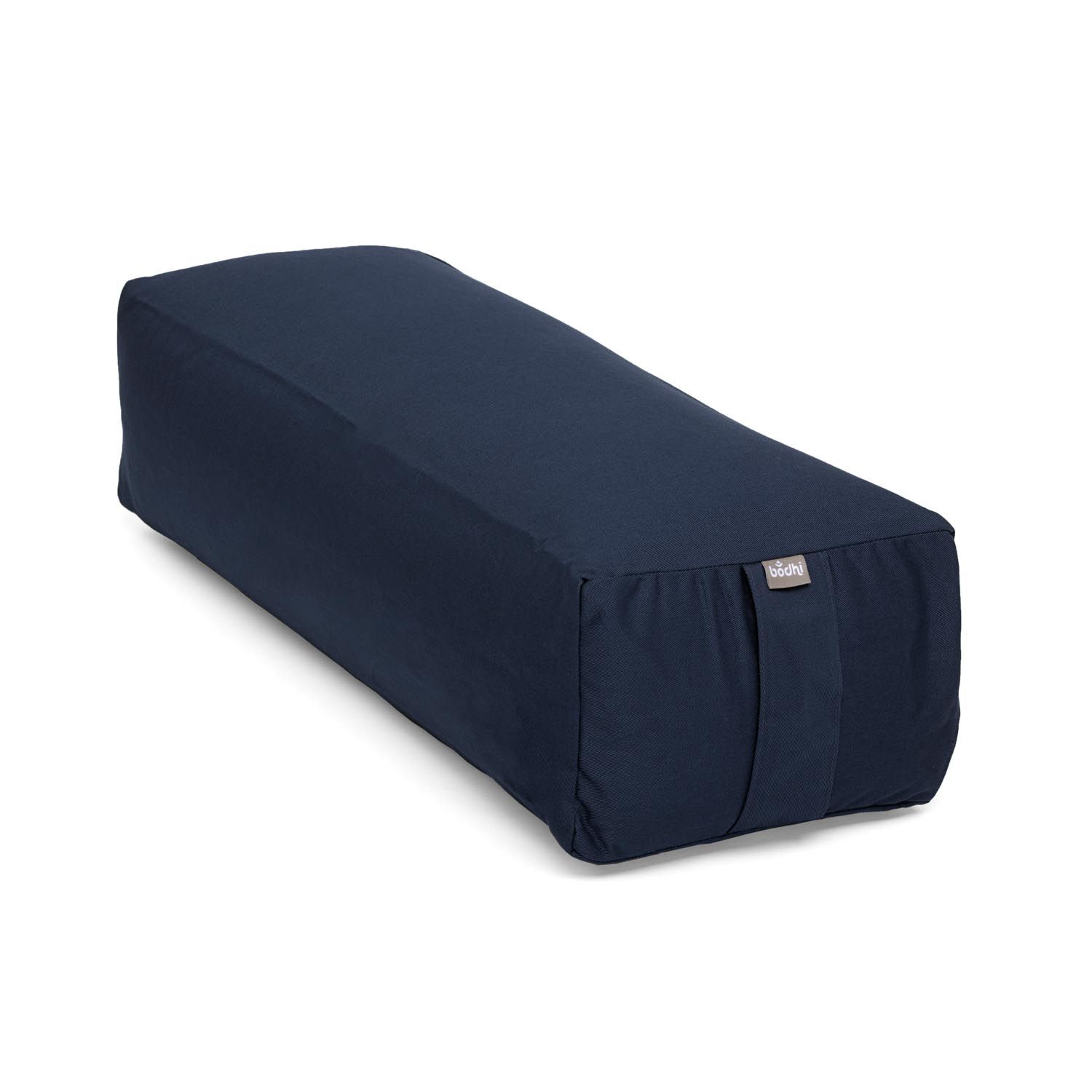 bodhi Salamba (rectangulaire) yoga bolster ECO, coques d'épeautre bleu foncé