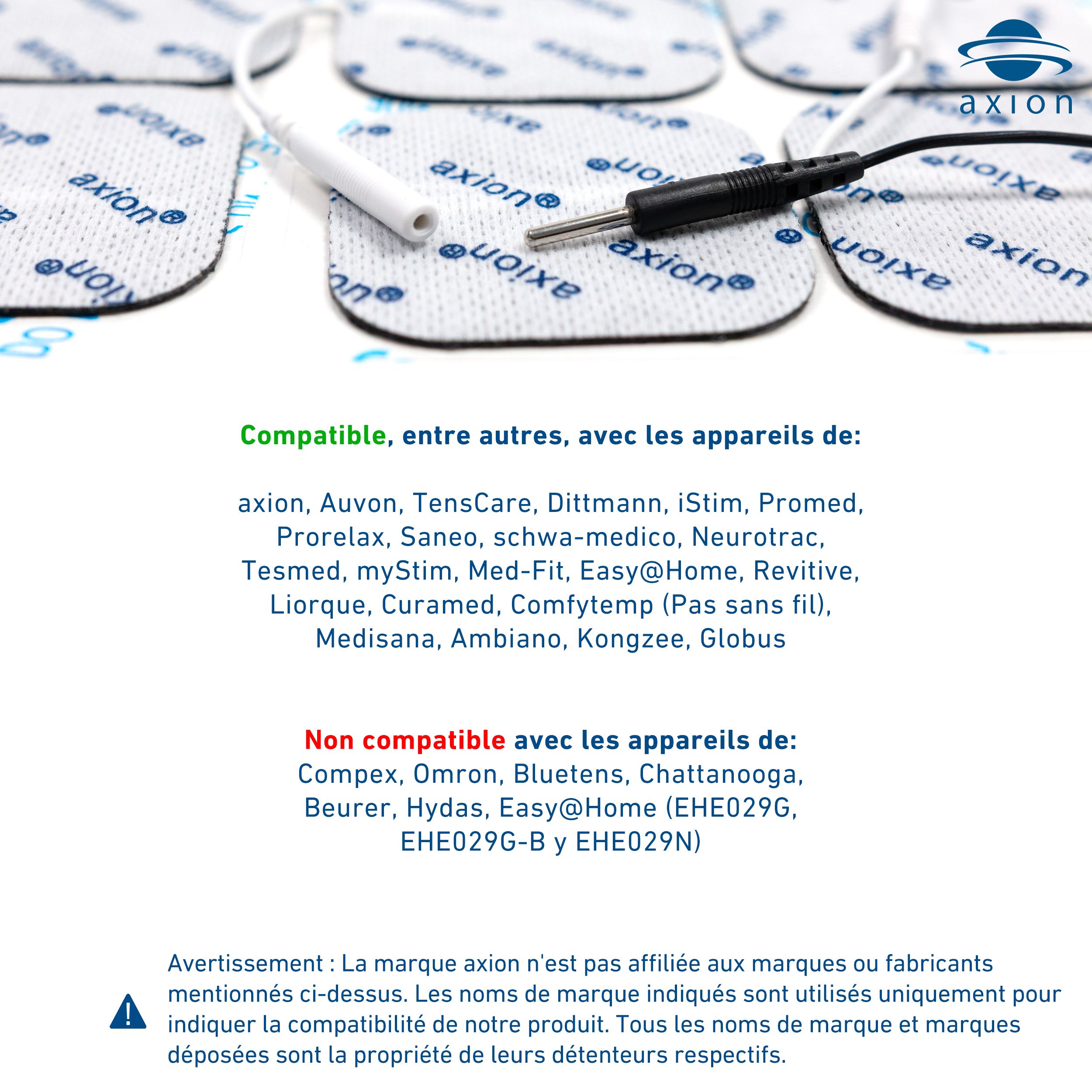 Électrodes genouillères adhésives axion®