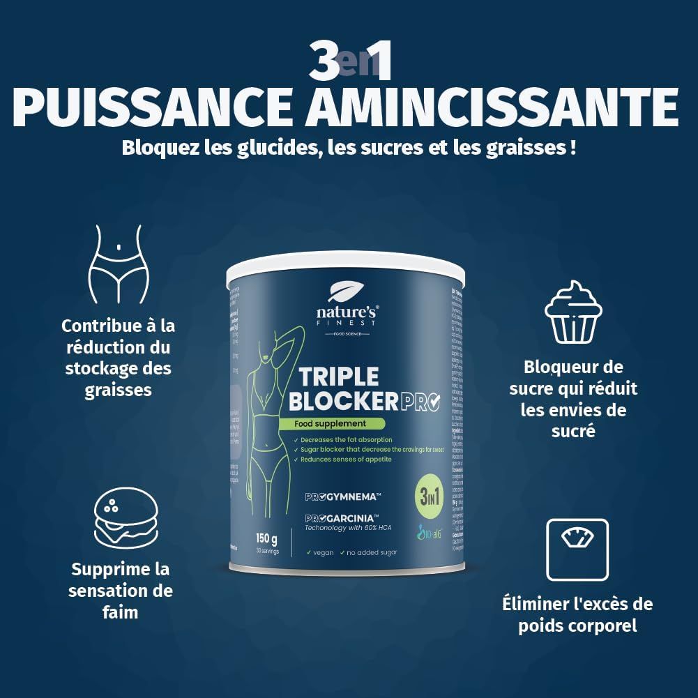 Nature's Finest Triple Blocker PRO - Complément minceur 3-en-1