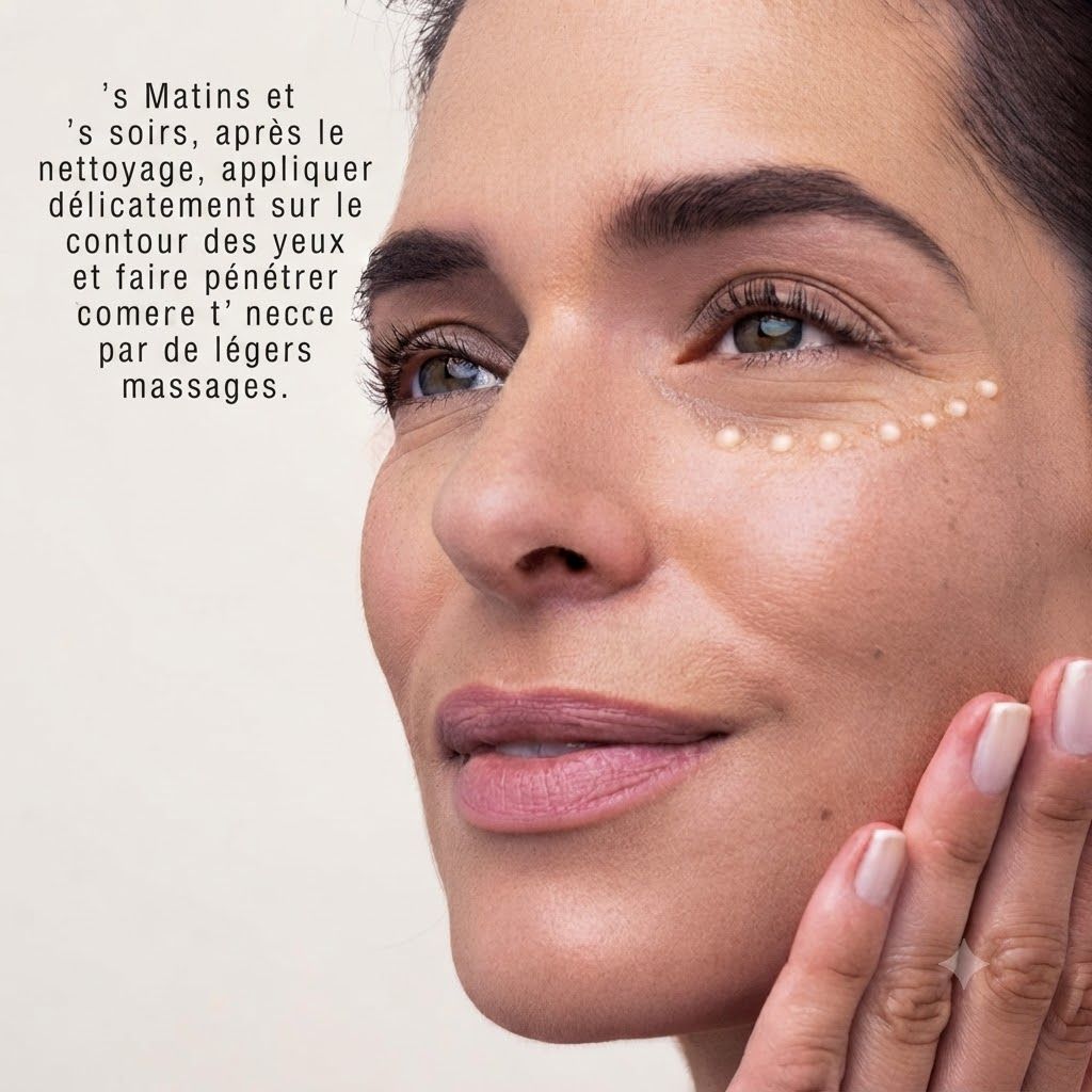 Tube et boîte de crème contour des yeux LOGONA avec illustration de rose.