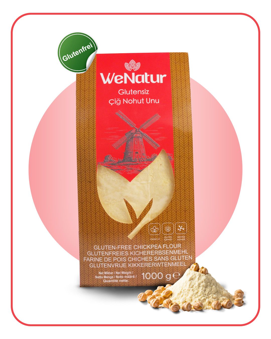 WeNatur Farine de pois chiches sans gluten