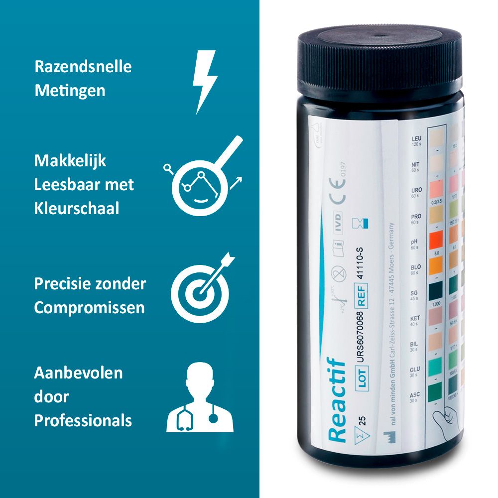 Reactif gezondheidstest - urineteststrips voor 11 parameters