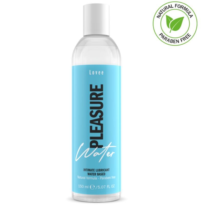 Lubrifiant intime à base d'eau, formule naturelle, sans paraben. Bouteille transparente, 150 ml.