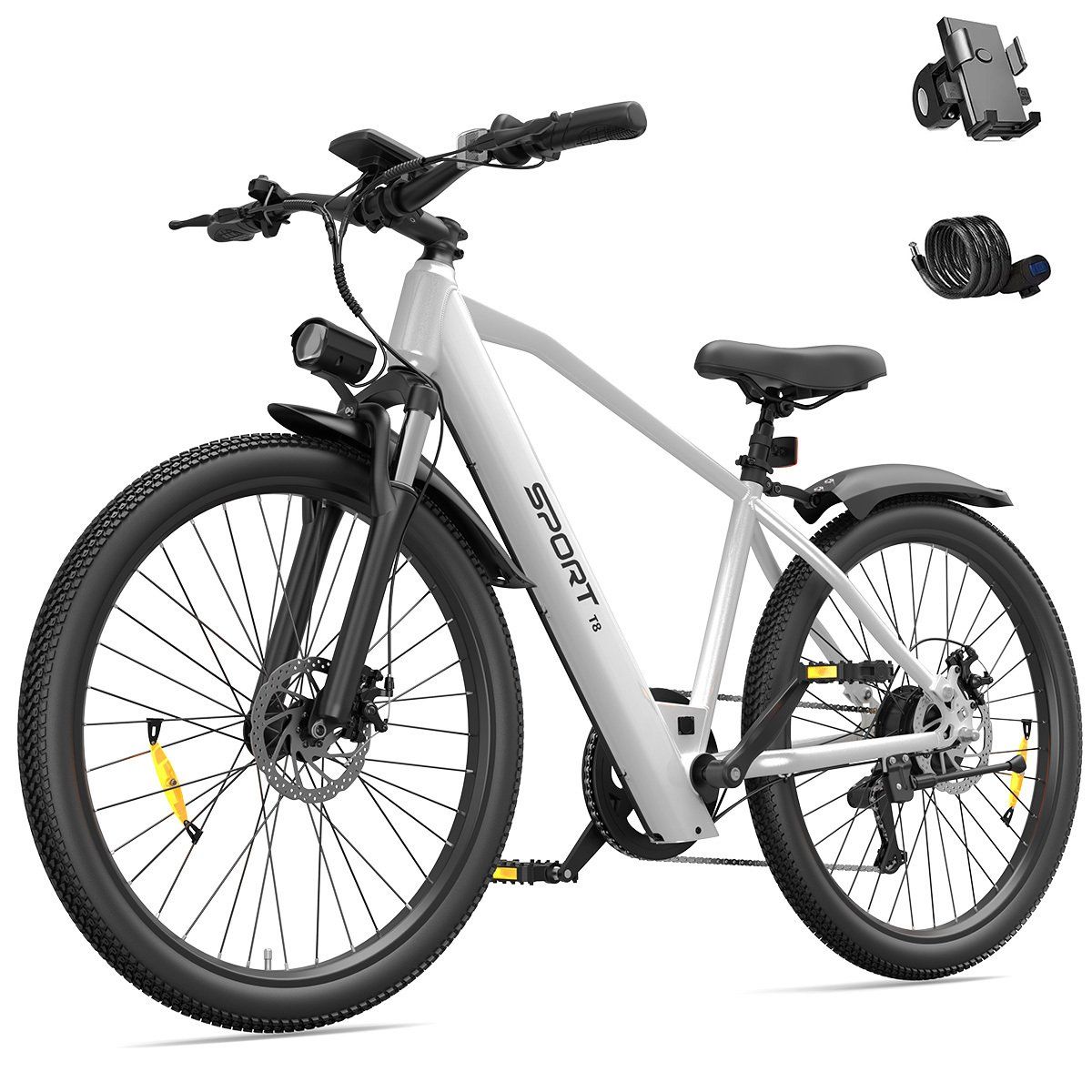 Toofly T8 Elektrische stadsfiets, 48V 13Ah accu