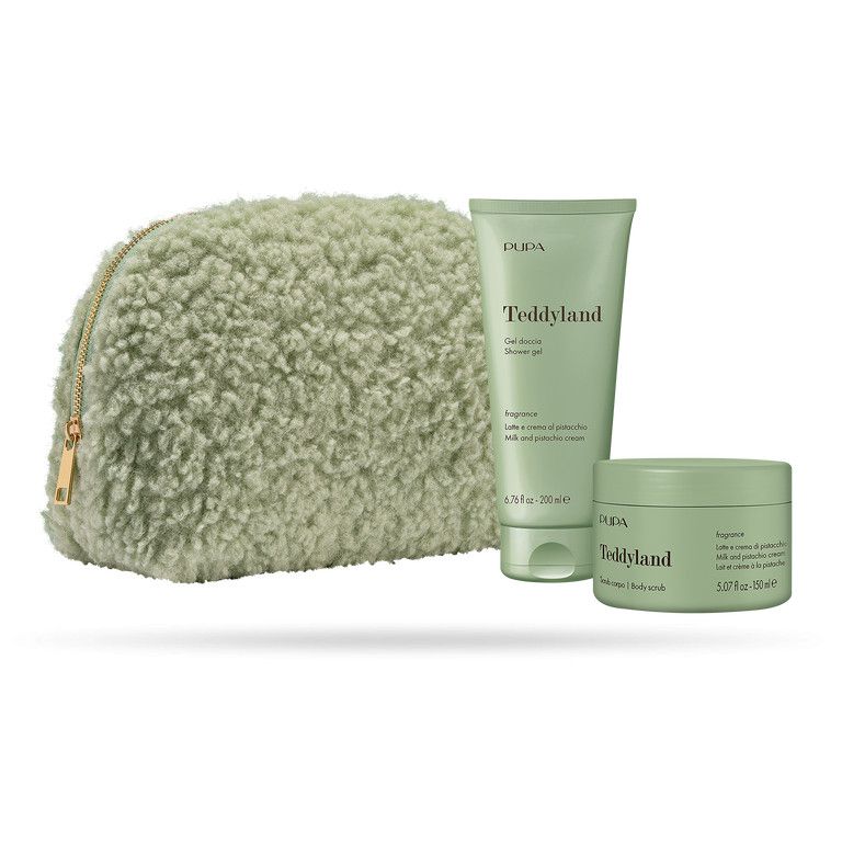 Pupa Teddyland Set Gel Douche & Gommage Corps Milk & Pistachio Cream
